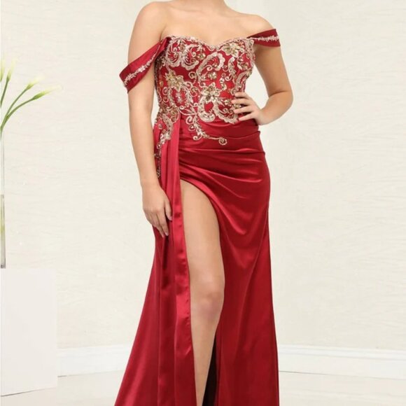 Formal dress.Off shoulder mother or the bride bridesmaid military ball gala - Picture 1 of 7